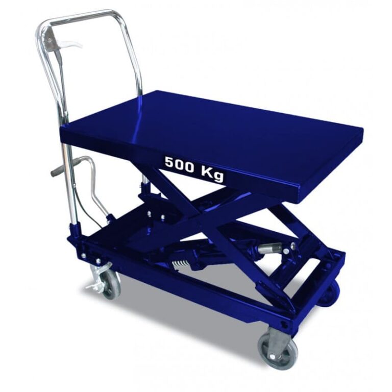 Mesa Elevadora Hidráulica - Capacidad 150 Kg, Altura Ajustable 220-720 Mm, Para Taller Y Transporte De Piezas