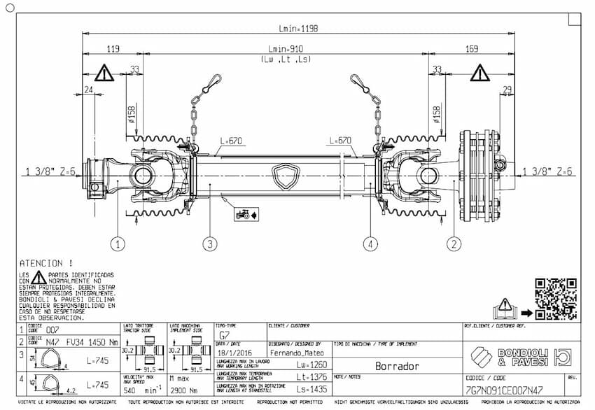 Cardan de un Tractor Embrague 4 Discos 2 cardan-de-un-tractor-embrague-4-discos